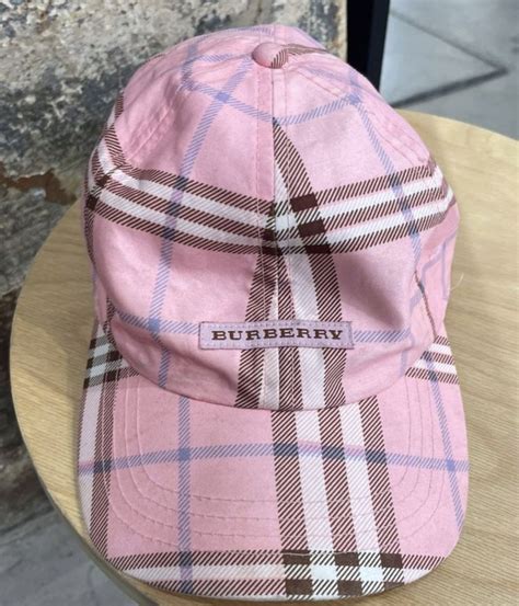 pink burberry cap|vintage burberry cap.